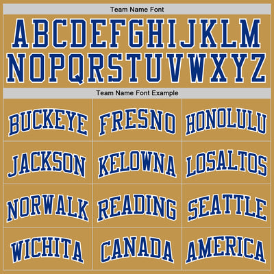 Custom Old Gold Royal-White Authentic Basketball Jersey