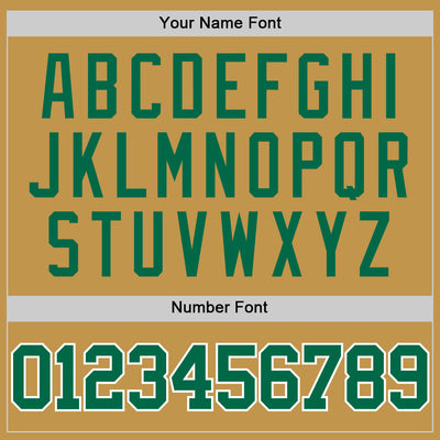 Custom Old Gold Kelly Green-White Authentic Basketball Jersey