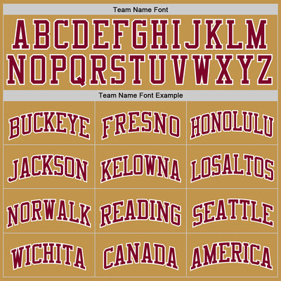 Custom Old Gold Maroon-White Authentic Basketball Jersey