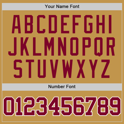 Custom Old Gold Maroon-White Authentic Basketball Jersey