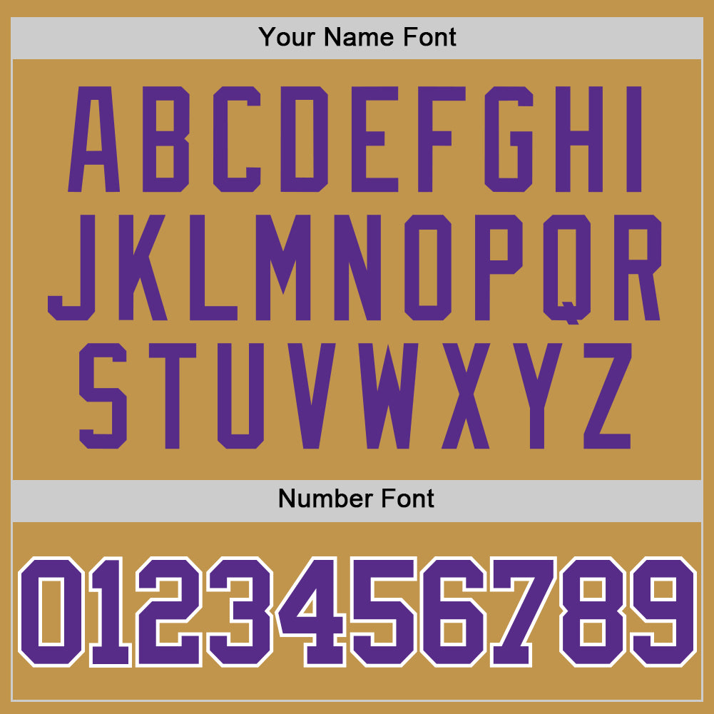 Custom Old Gold Purple-White Authentic Basketball Jersey