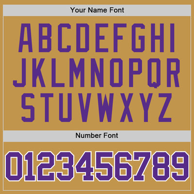 Custom Old Gold Purple-White Authentic Basketball Jersey