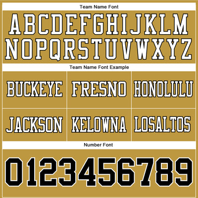 Custom Old Gold Black-White Authentic Football Jersey