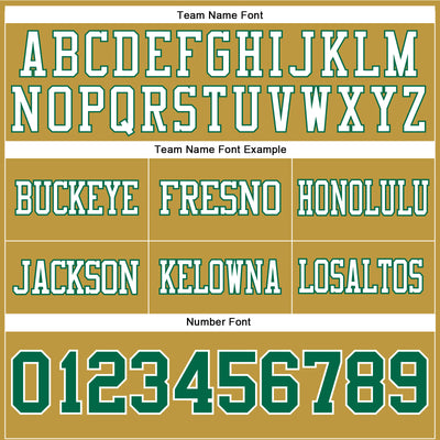 Custom Old Gold Kelly Green-White Authentic Football Jersey