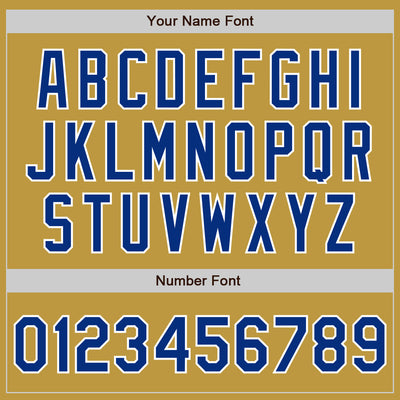 Custom Stitched Old Gold Royal-White Baseball Pullover Sweatshirt Hoodie