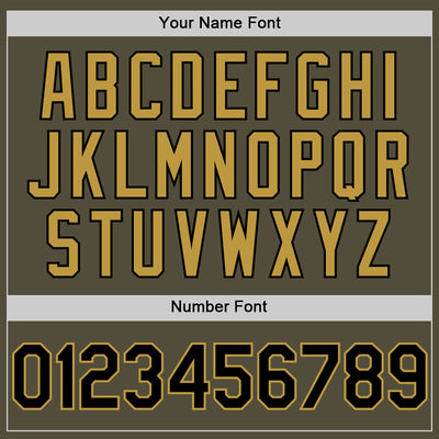 Custom Olive Black-Old Gold Mesh Authentic Throwback Salute To Service Baseball Jersey