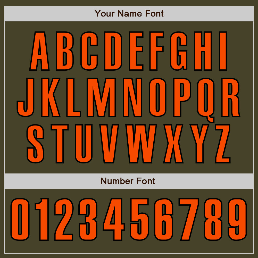 Custom Olive Orange-Black Authentic Salute To Service Baseball Jersey