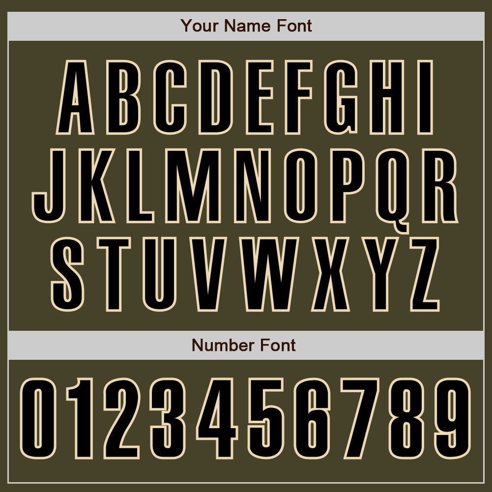 Custom Olive Black-Cream Authentic Salute To Service Baseball Jersey