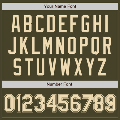 Custom Olive Cream Authentic Salute To Service Baseball Jersey