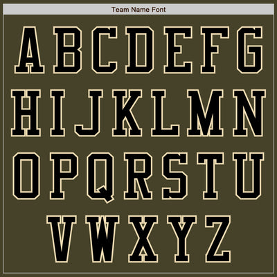 Custom Olive Black-Cream Authentic Salute To Service Baseball Jersey