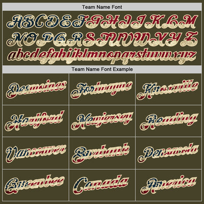 Custom Olive Vintage USA Flag Cream-Black Authentic Throwback Salute To Service Basketball Jersey