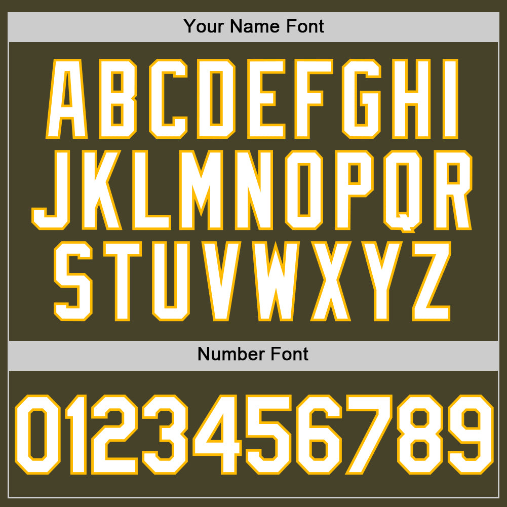 Custom Olive White-Gold Authentic Throwback Salute To Service Basketball Jersey