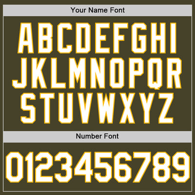 Custom Olive White-Gold Authentic Throwback Salute To Service Basketball Jersey