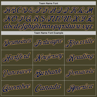 Custom Olive Navy-Old Gold Authentic Throwback Salute To Service Basketball Jersey