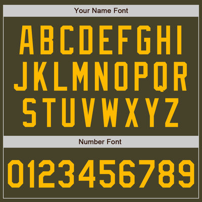 Custom Olive Gold Authentic Salute To Service Baseball Jersey