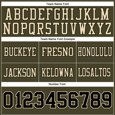 Custom Olive Black-Cream Authentic Salute To Service Football Jersey