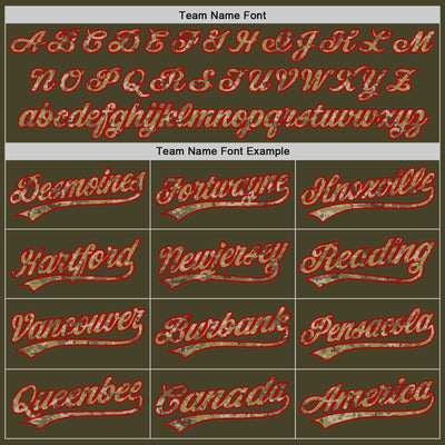 Custom Stitched Olive Camo-Red Baseball Pullover Sweatshirt Hoodie