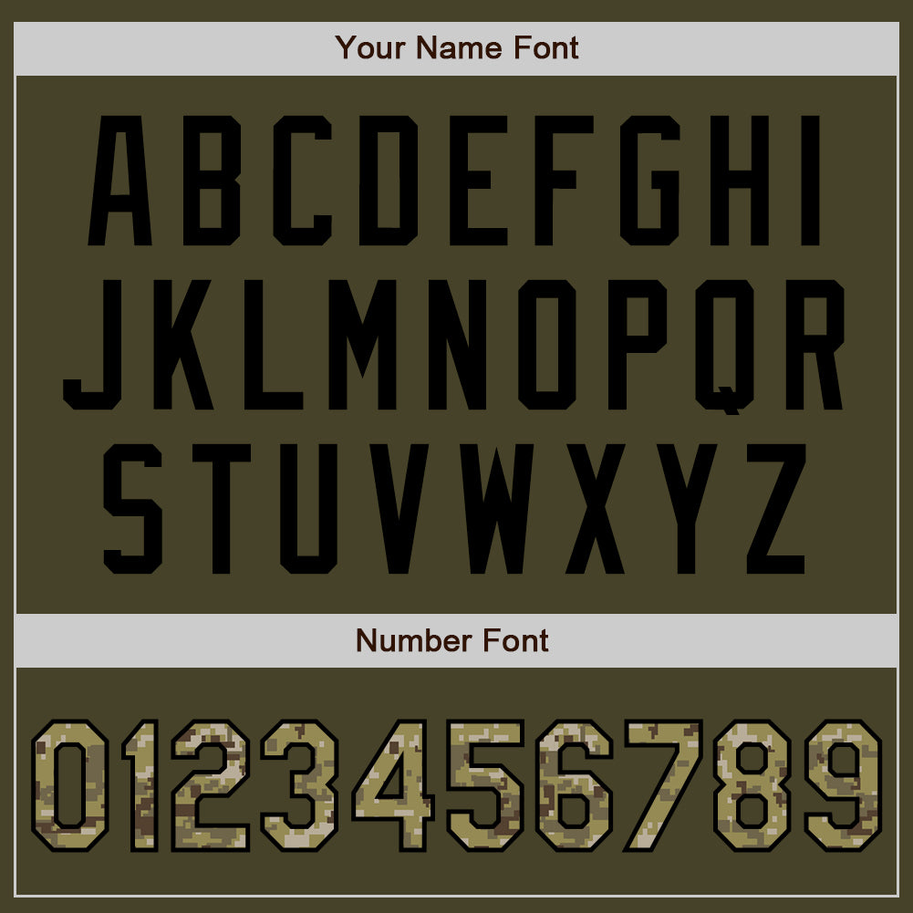 Custom Stitched Olive Camo-Black Baseball Pullover Sweatshirt Hoodie