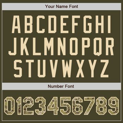 Custom Stitched Olive Camo-Cream Baseball Pullover Sweatshirt Hoodie