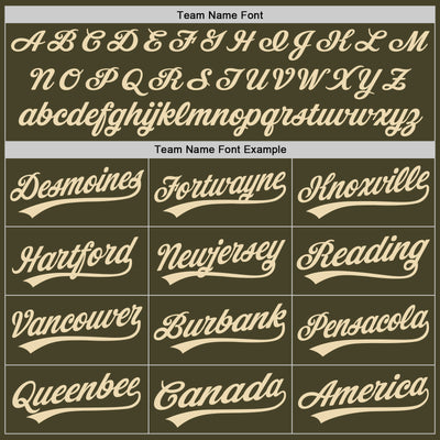 Custom Stitched Olive Cream-Olive Baseball Pullover Sweatshirt Hoodie