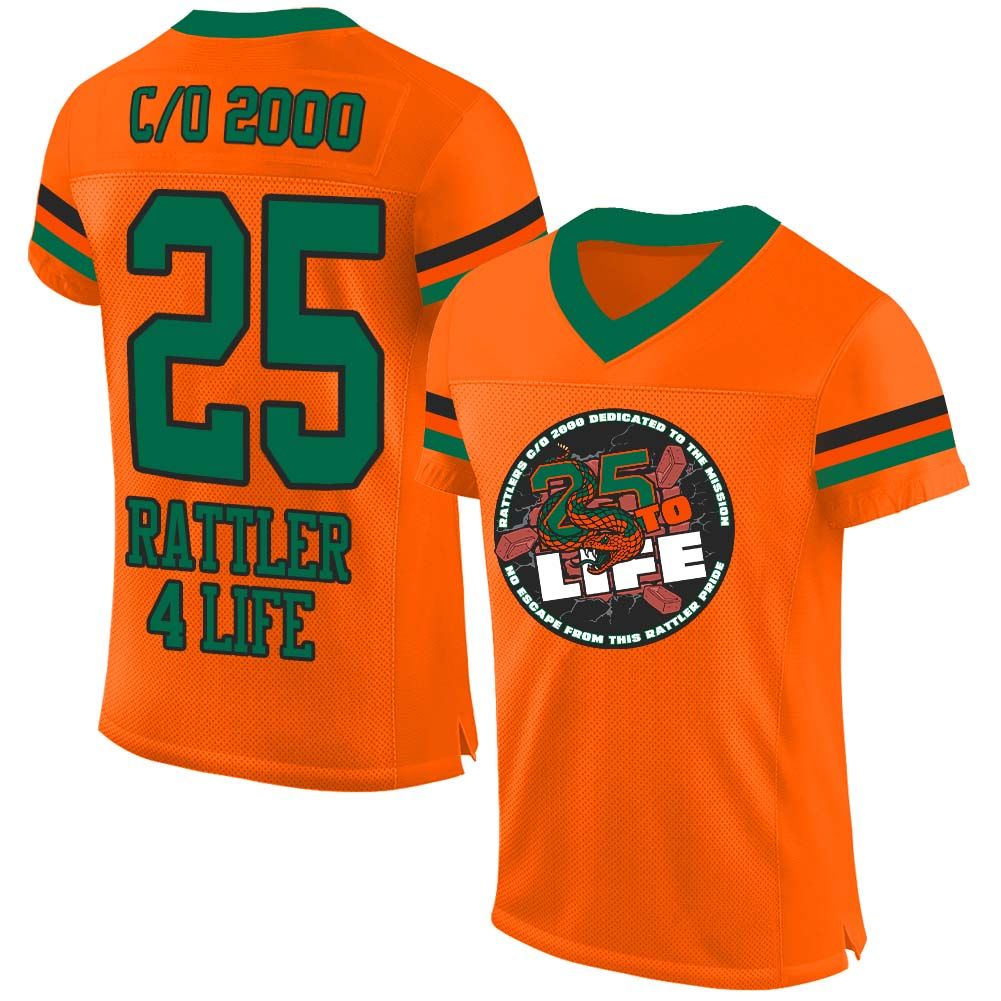 Custom Team C/O 2000 25th Anniversary Football Jersey