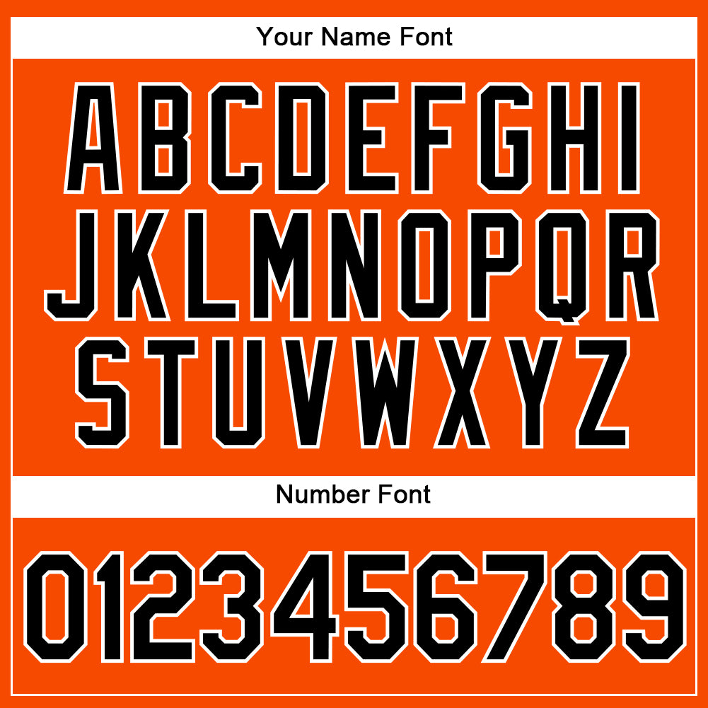 Custom Orange White Pinstripe Black Authentic Baseball Jersey