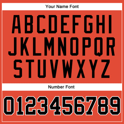 Custom Orange Black-White Authentic Throwback Basketball Jersey