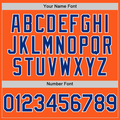 Custom Orange Royal-White Mesh Authentic Throwback Baseball Jersey