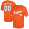 Custom Orange White-Gray Mesh Authentic Throwback Baseball Jersey