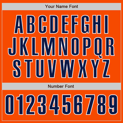 Custom Orange Navy-White Authentic Baseball Jersey