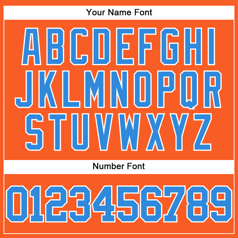 Custom Orange Electric Blue-White Mesh Authentic Throwback Baseball Jersey