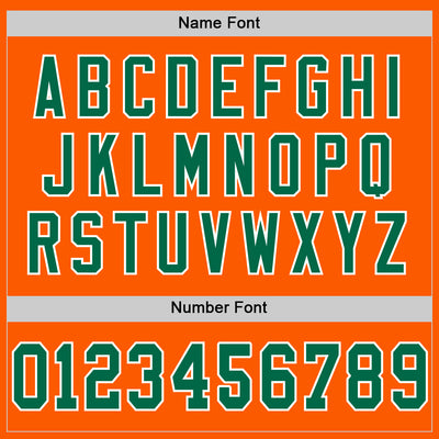 Custom Orange Kelly Green-White Mesh Authentic Throwback Football Jersey