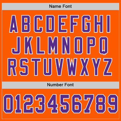 Custom Orange Purple-White Mesh Authentic Throwback Football Jersey