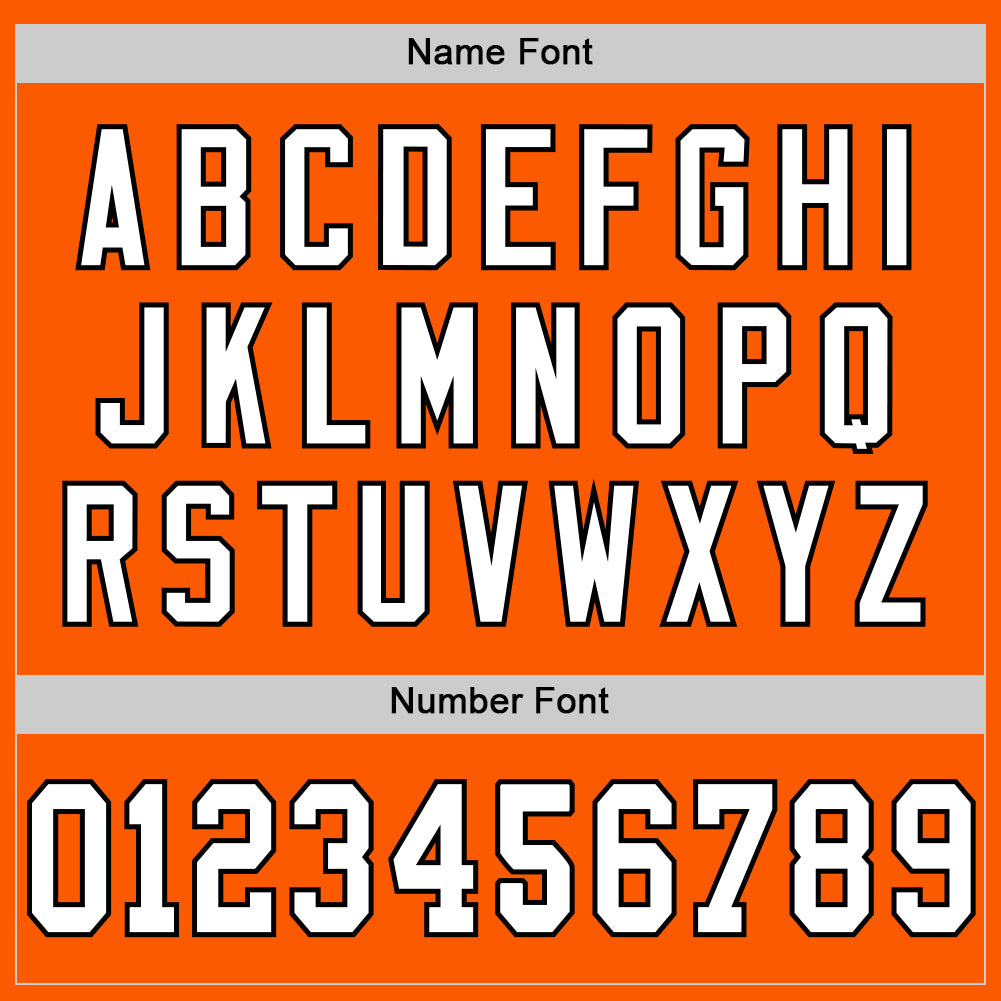 Custom Orange White-Black Mesh Authentic Throwback Football Jersey