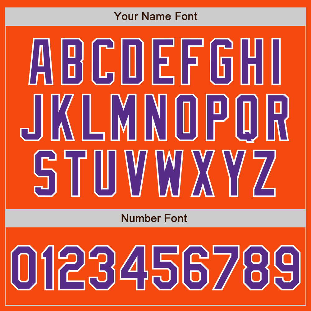 Custom Orange Purple-White Authentic Baseball Jersey