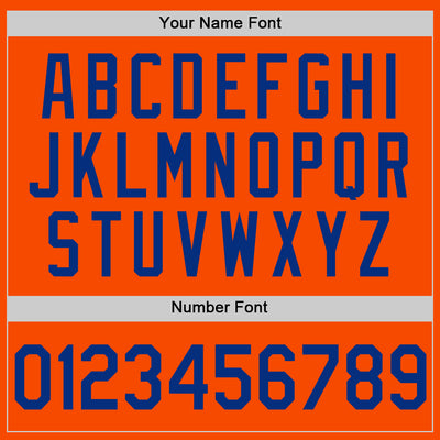 Custom Orange Royal Authentic Throwback Basketball Jersey