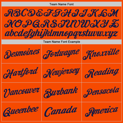 Custom Orange Navy Authentic Throwback Basketball Jersey