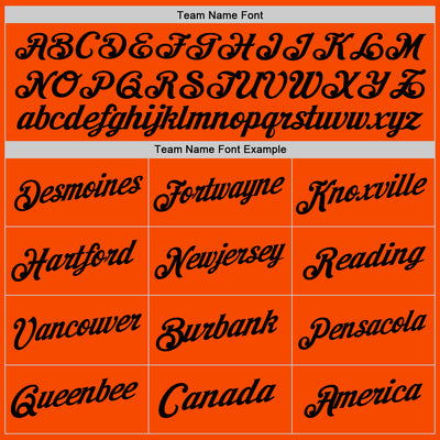 Custom Orange Black Authentic Throwback Basketball Jersey