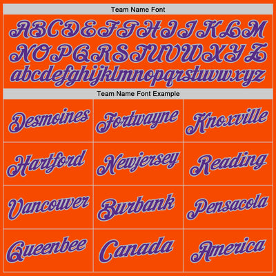 Custom Orange Purple-Gray Authentic Throwback Basketball Jersey