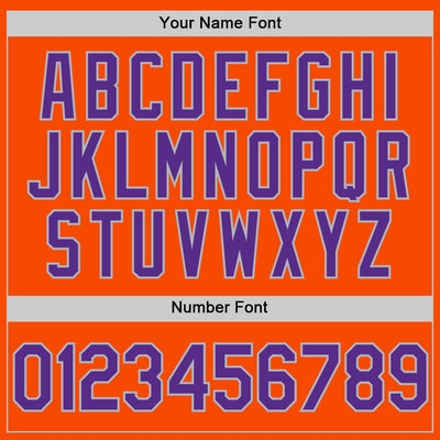 Custom Orange Purple-Gray Authentic Throwback Basketball Jersey