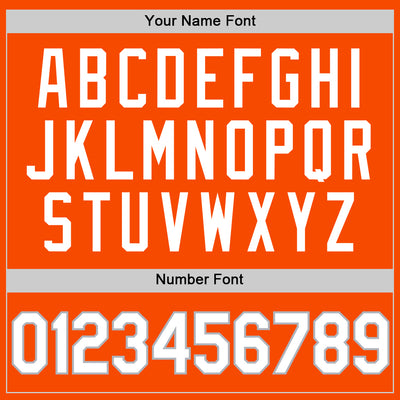 Custom Orange White-Gray Authentic Throwback Basketball Jersey