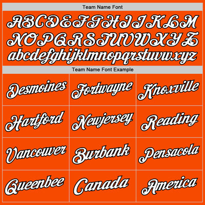 Custom Orange White-Black Authentic Throwback Basketball Jersey