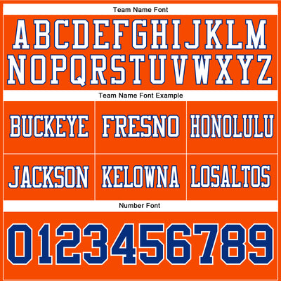 Custom Orange Royal-White Authentic Football Jersey