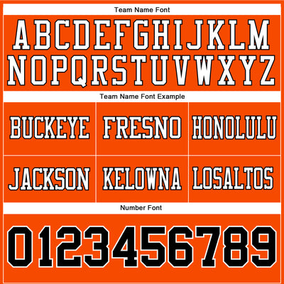 Custom Orange Black-White Authentic Football Jersey