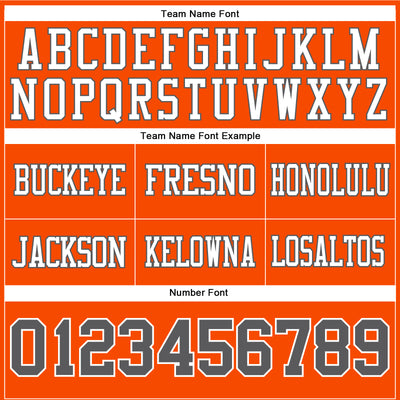 Custom Orange Steel Gray-White Authentic Football Jersey