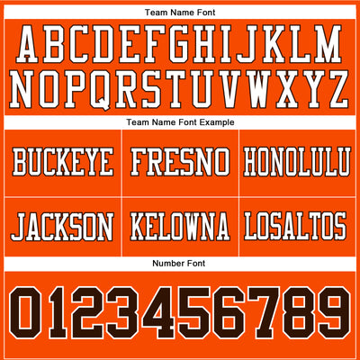 Custom Orange Brown-White Authentic Football Jersey