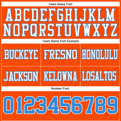 Custom Orange Powder Blue-White Authentic Football Jersey