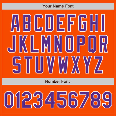 Custom Stitched Orange Purple-White Baseball Pullover Sweatshirt Hoodie