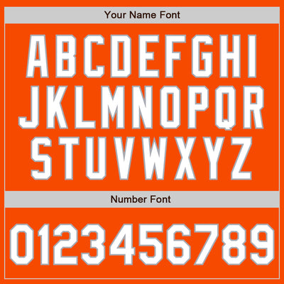 Custom Stitched Orange White-Gray Baseball Pullover Sweatshirt Hoodie