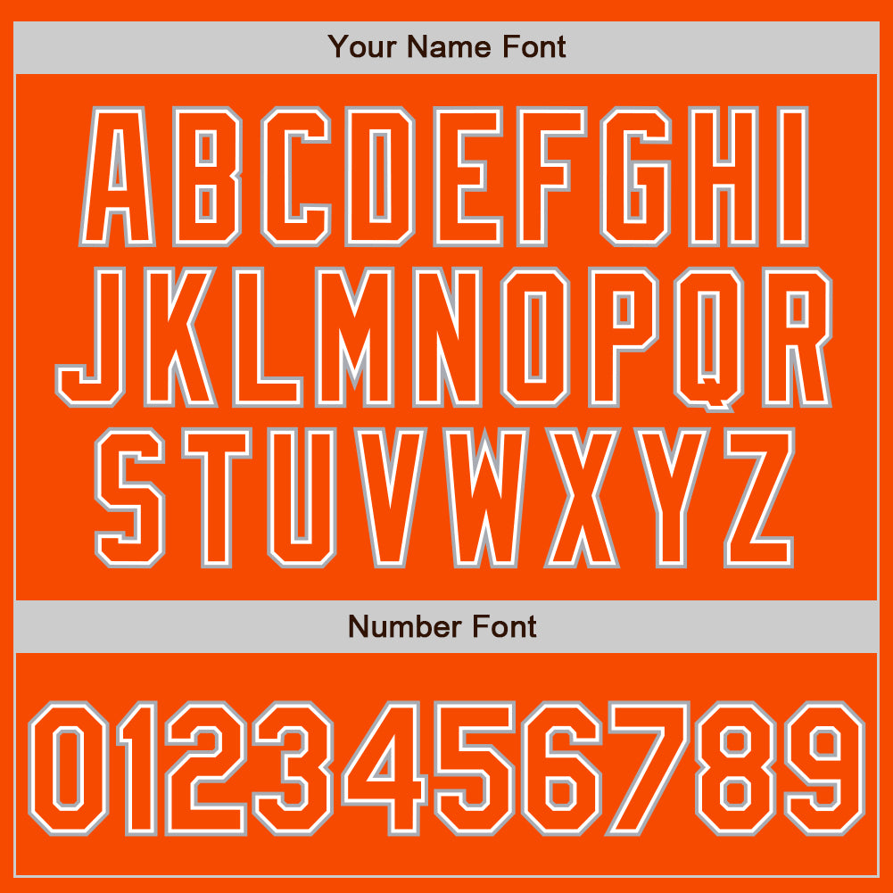 Custom Stitched Orange Orange White-Gray Baseball Pullover Sweatshirt Hoodie